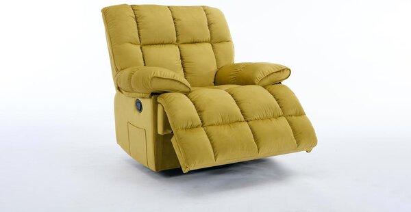 Fotoliu Rotativ cu Recliner KJC4423 Mustar