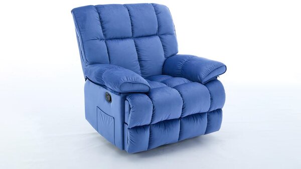 Fotoliu Rotativ cu Recliner Manual KJC4423 Albastru