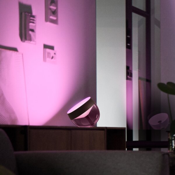 Philips Hue IRIS LED 8,2W 230V lampă de birou RGB cu dimmer negru