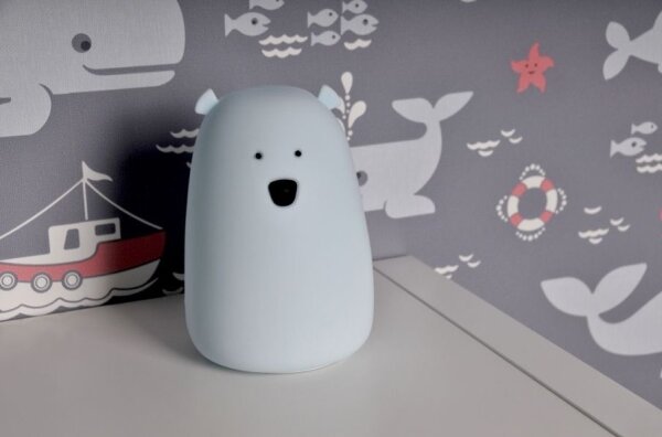 Lampă LED RGB pentru copii BEAR, tactilă, 0,8W, 5V, albastru