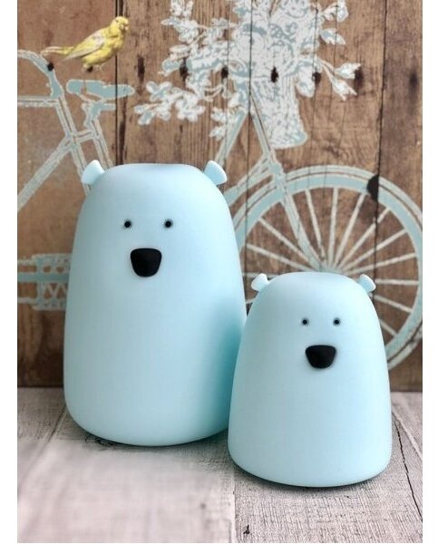 Lampă LED RGB pentru copii BEAR, tactilă, 0,8W, 5V, albă + USB
