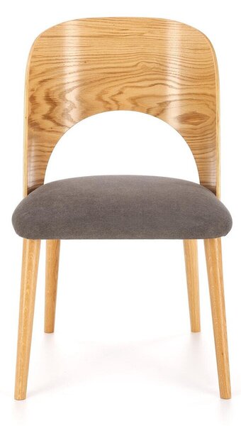 Scaun Houston 1729Gri, Stejar, 8x5x6cm, Tapiterie, Din lemn
