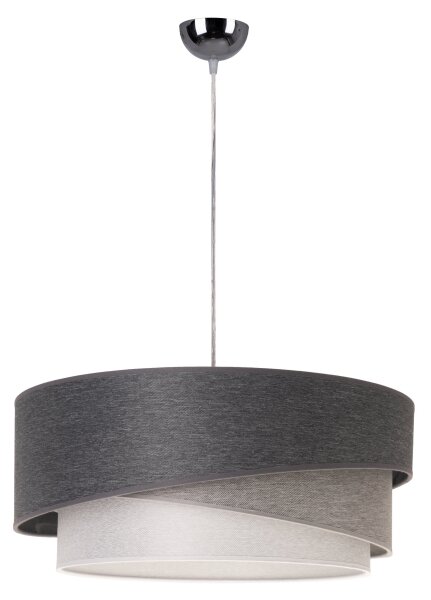 Lustră pe cablu Duolla KOBO 1xE27/15W/230V d. 45 cm antracit/gri/alb
