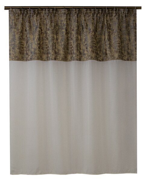 Perdea Velaria in ivoire si tafta wenge, 145x150 cm