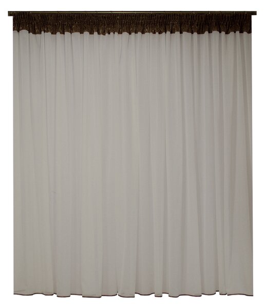 Perdea Velaria in ivoire cu tafta wenge, 470x180 cm
