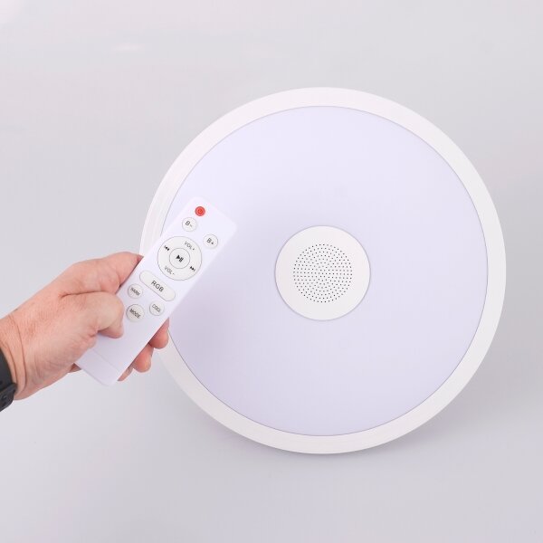 Corp de iluminat LED RGB pentru baie cu difuzor RAFFY LED/18W/230V IP44 Globo + telecomandă