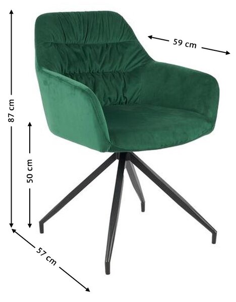 Scaun Living Tapitat KJC4345 Verde