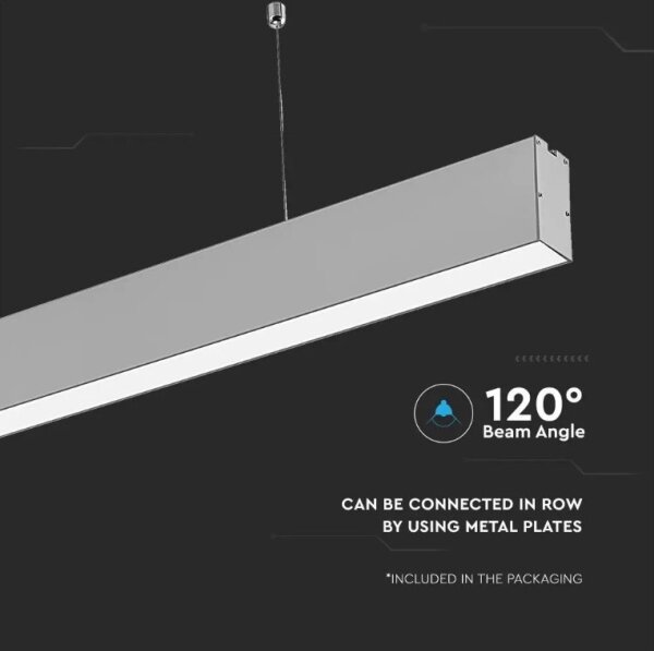 Lustră LED pe cablu SAMSUNG CHIP LED/40W/230V 4000K argintie
