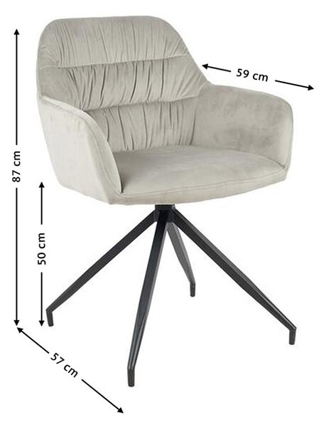 Scaun Living Tapitat KJC4345 Gri
