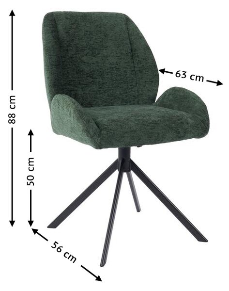 Scaun Living Tapitat KJC4347 Verde