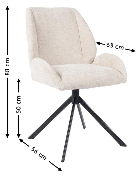 Scaun Living Tapitat KJC4347 Bej