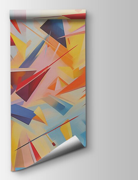 Fototapet Avioane de hârtie colorate, Fototapet geometric 3D, Fototapet populare, w08030 - Tapeko.ro