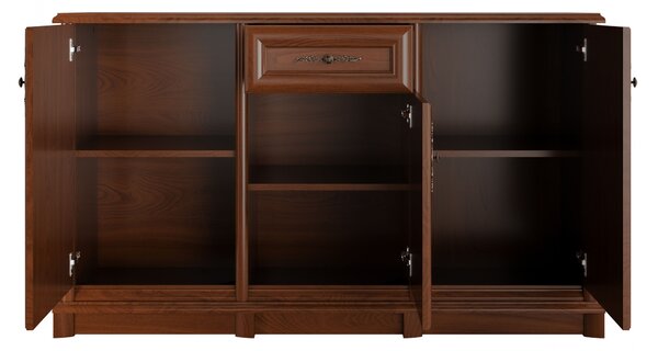 Comodă Sonata 150 cm pentru birou cu sertar - castan nobil