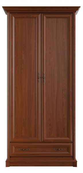 Dulap Sonata 110 cm cu două uși și cu sertar - castan nobil