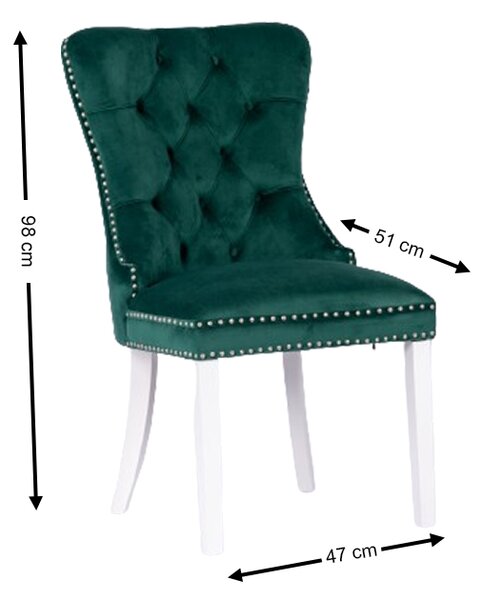 Scaun Living KJC005 Verde/Alb