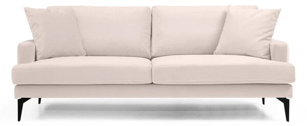 Canapea Fixă AZURRO, 3 locuri, 205x90x85 cm - Outlet, Velutto-Bej