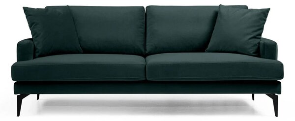 Canapea Fixă AZURRO, 3 locuri, 205x90x85 cm - Outlet, Velutto-Verde