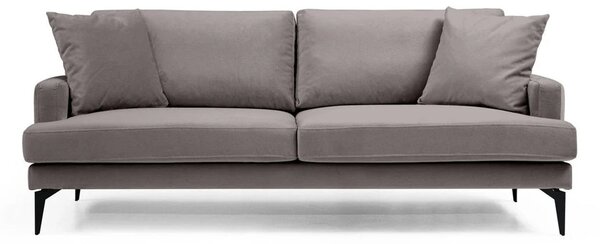 Canapea Fixă AZURRO, 3 locuri, 205x90x85 cm - Outlet, Velutto-Gri