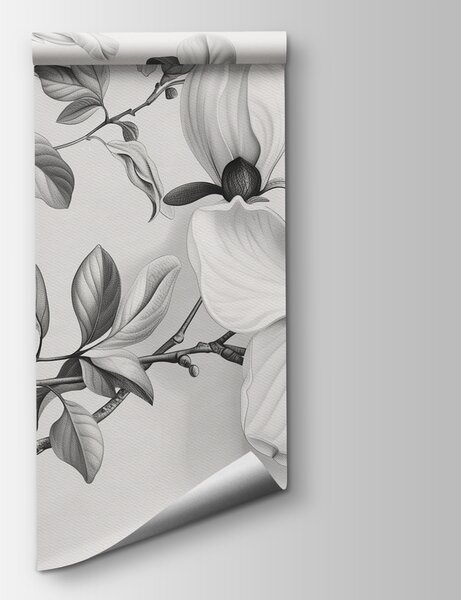 Fototapet Flori elegante într-un design monocrom, Fototapet natură, Fototapet populare, w01429 - Tapeko.ro