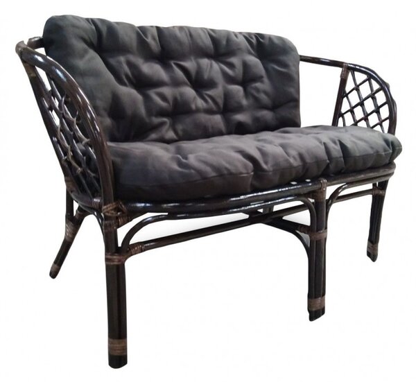 Set mobilier gradina, Bahama ratan natural, 4 piese, 4 locuri, culoare Choco Brown