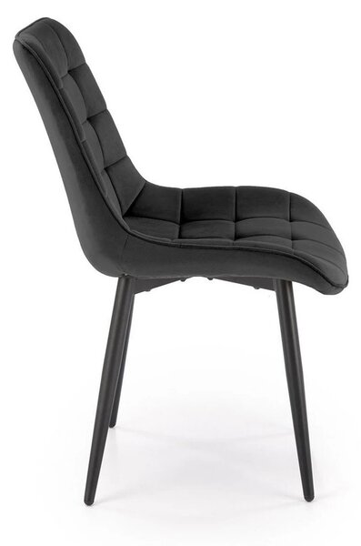 Scaun K580, negru - HLR 66, stofa catifelata/otel, 51x61x85 cm