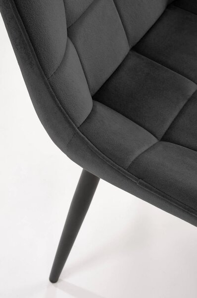 Scaun K580, negru - HLR 66, stofa catifelata/otel, 51x61x85 cm