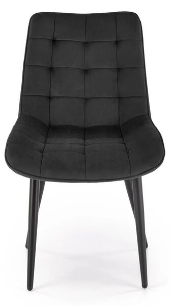 Scaun K580, negru - HLR 66, stofa catifelata/otel, 51x61x85 cm