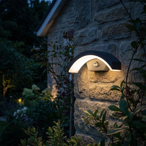 Aplică LED de exterior cu senzor Brilagi ARCELO LED/8W/230V IP54