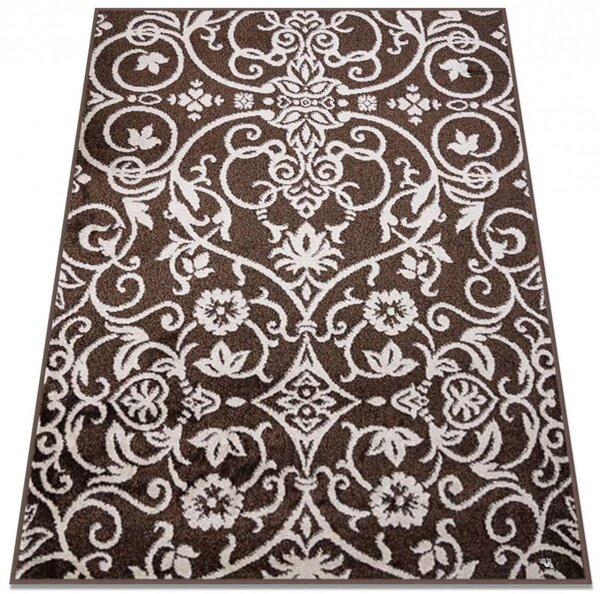 Model Ramuri 16026, Covor dreptunghiular, Crem Maro Dreptunghi, 60x110
