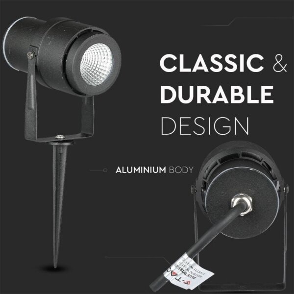 Lampă LED de exterior LED/12W/100-240V IP65 negru, lumină verde