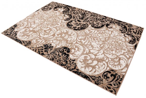 Covor Cappuccino 16116-13, Marime 160 x 230 cm, Crem, Maro, Inaltime Fir 7 mm, Antialergic, Polipropilena, Living, Dormitor, Sufragerie, Birou 160 x