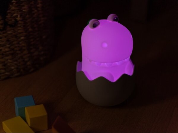 Lampă LED RGB tactilă reîncărcabilă dimabilă pentru copii MegaLight DIGGY DINO LED/5V