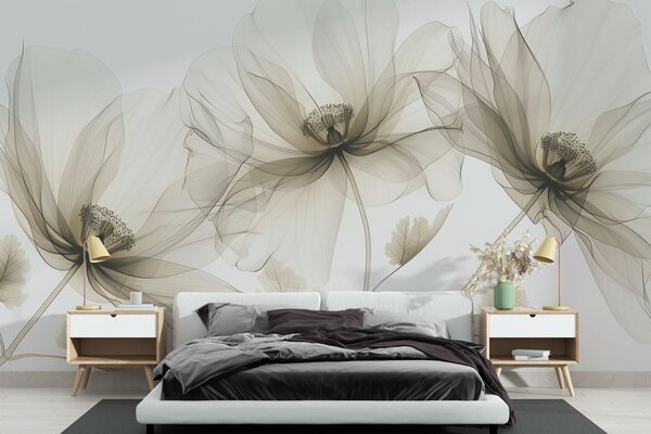 Fototapet Eleganță florală delicată în nuanțe delicate, Fototapet natură, Fototapet populare, w01482v2 - Tapeko.ro
