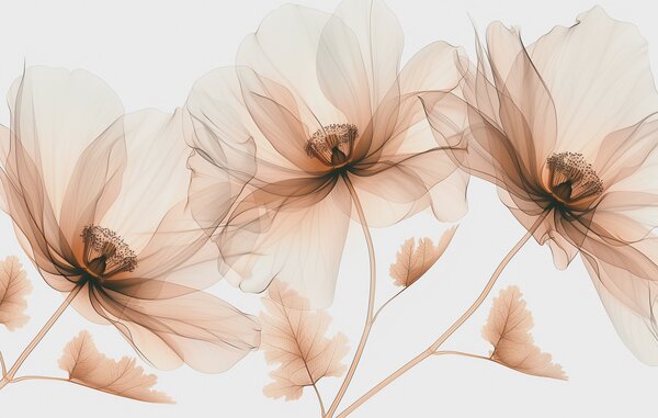 Fototapet Un model floral elegant, în nuanțe delicate, Fototapet natură, Fototapet populare, w01482 - Tapeko.ro