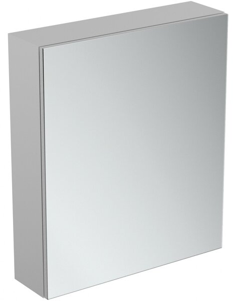 Dulap suspendat cu oglinda si lumina led dedesubt Ideal Standard MirrorLight, 60 cm, gri mat