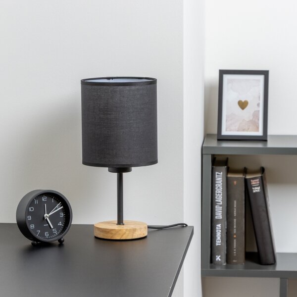 Lampă de masă Brilagi NUBILA WOOD 1xE27/25W/230V stejar/negru