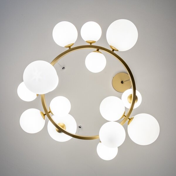 Lustră LED pe cablu Brilagi MILLA 15xG9/3W/230V auriu/alb