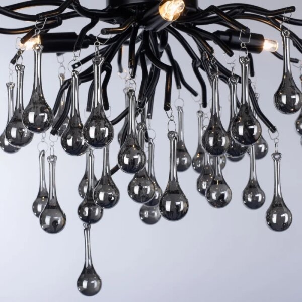 Paul Neuhaus 8090-18 - Lustră aplicată ICICLE 4xG9/40W/230V 30x60 cm negru