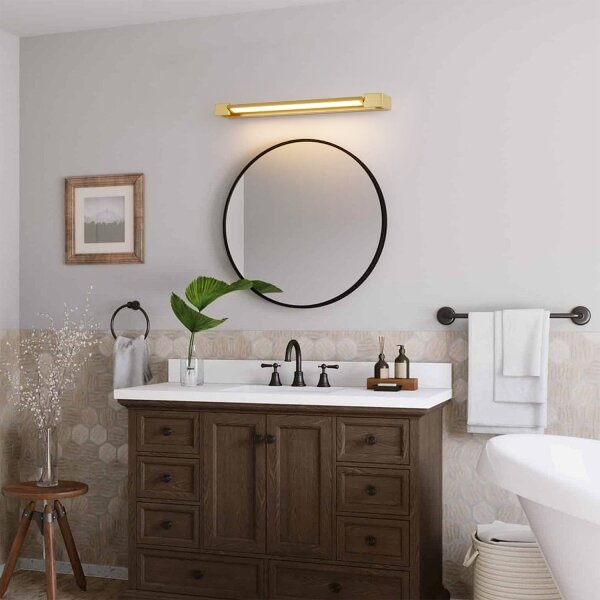 Brilagi-LED Lampă pentru oglindă de baie AQUA LINE LED/18W/230V 60 cm IP44 aurie