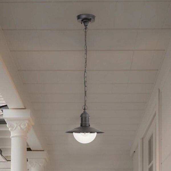 Brilagi MOLDE - lampă suspendată pentru exterior, 1xE27/60W, IP44, negru