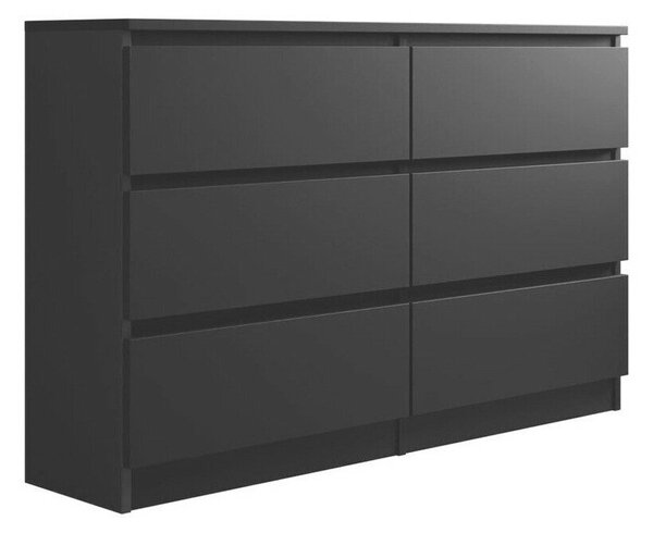 Comodă Comfivo Structor V, Negru, PAL laminat, 77x120x30cm, 35 kg