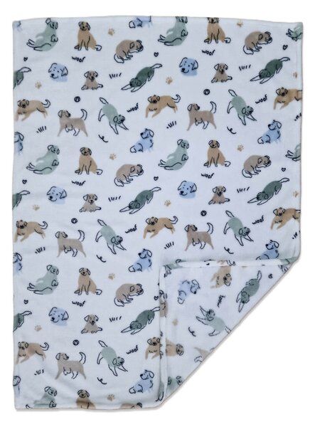 Paturica bebe pufoasa Kidizi Woof 100x75 cm