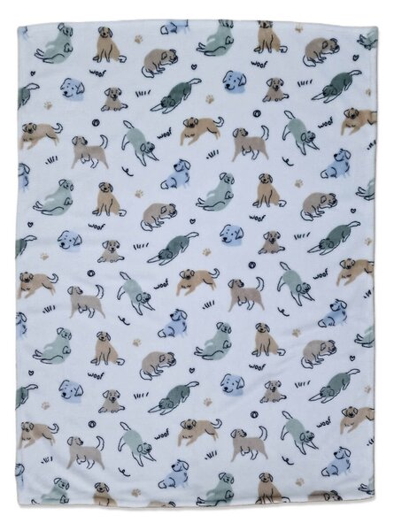 Paturica bebe pufoasa Kidizi Woof 100x75 cm
