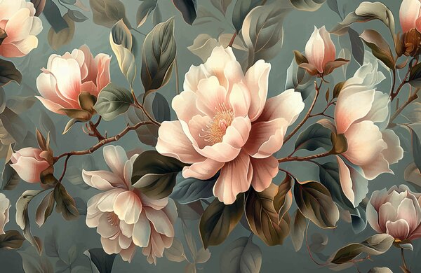 Fototapet Flori în nuanțe delicate de pastel, Fototapet natură, Fototapet populare, w00991 - Tapeko.ro