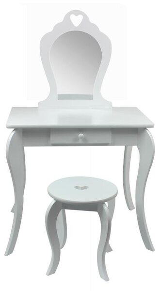 Măsuţă de toaletă modernă pentru copii, în alb