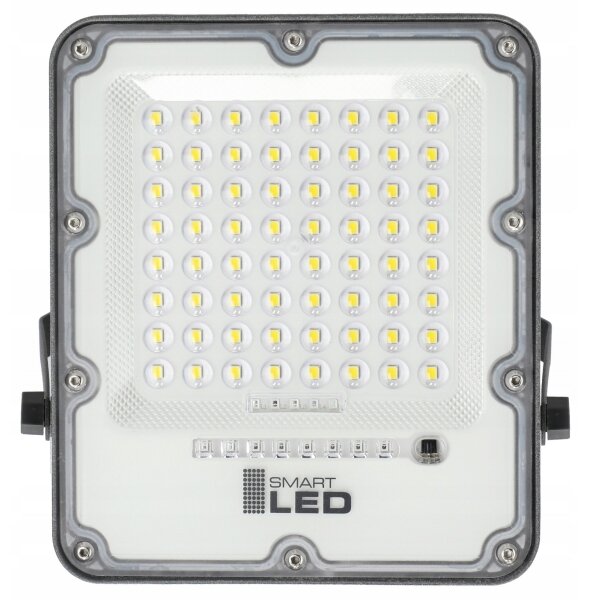 Proiector solar LED reglabil, 50 W, 3,2 V, 5000 K, 6000 mAh, IP65, negru + telecomandă