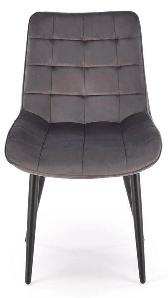 Scaun K580, gri - HLR 21, stofa catifelata/otel, 51x61x85 cm