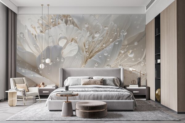 Fototapet Vedere de aproape a unei flori, Fototapet flori 3D, Fototapet populare, w08262 - Tapeko.ro