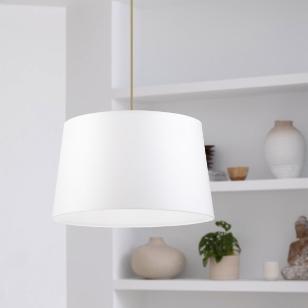 Lustră pe cablu AIDA 1xE27/60W/230V, diam. 35 cm, stejar/maro/alb