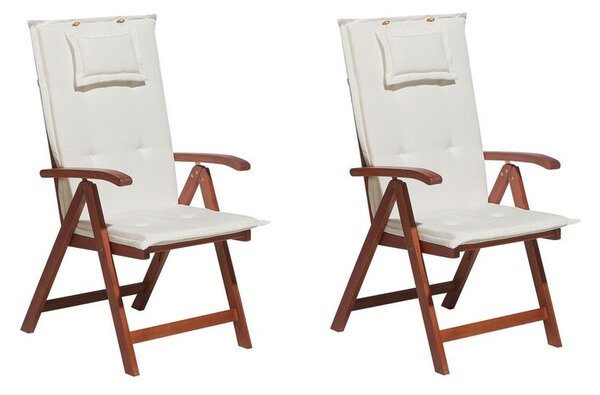 Set 2 buc. scaune grădină TRATORIA (roșu închis + alb). Promo -21%